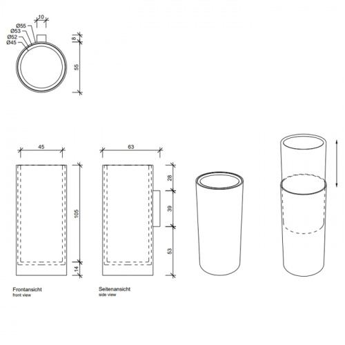 картинка Decor Walther Mikado WMB Стакан для зубных щеток, подвесной, цвет: хром от магазина Сантехстрой