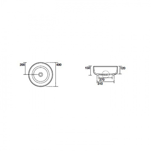 картинка Kerasan Nolita Раковина-чаша 40х15 см, без отв., цвет: белый от магазина Сантехстрой