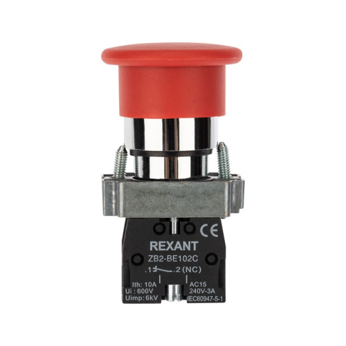 картинка Кнопка XB2-BS грибок красная NC от магазина Сантехстрой