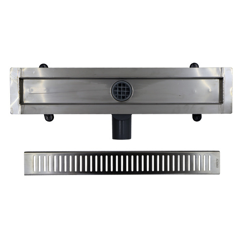 картинка Душевой лоток AZARIO STICK 400 мм, боковой слив D50, нержавеющая сталь, перфорированная решетка (AZPP01-40 Stick) от магазина Сантехстрой