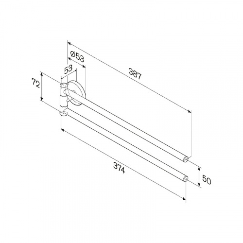 картинка A85A32600 X-Joy, Двойная вешалка-вертушка для полотенец от магазина Сантехстрой