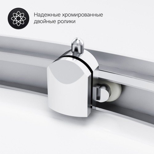картинка W90G-401-100WT Gem душевое ограждение 100х100, стекло прозрачное, профиль матовое серебо,без поддона от магазина Сантехстрой
