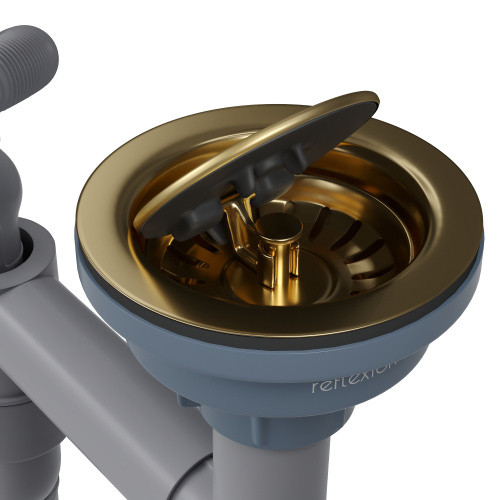 картинка Кухонная мойка Reflexion Como RX2054GD брашированное золото от магазина Сантехстрой