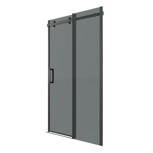 картинка Дверь в нишу Grossman Classic 100.K33.04.100.21.10 (100х195) черный матовый,стекло тонированное,раздвижная, 1 место от магазина Сантехстрой