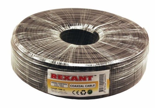 картинка Кабель ККСВ-П+2х0,5 мм,  100 м,  черный,  REXANT от магазина Сантехстрой