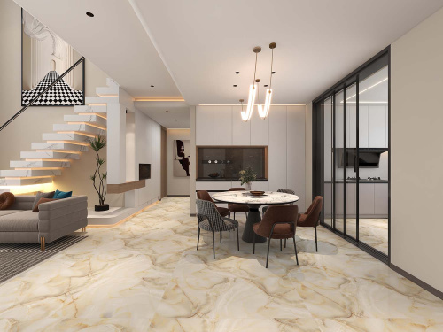 картинка Плитка керамогранитная AZARIO SHINY ONYX GOLD 60x120 Carving (H18004006G) от магазина Сантехстрой