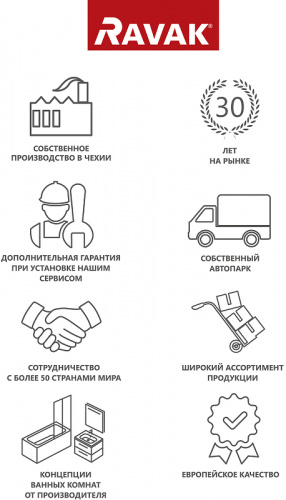 картинка Дверь для тумбы Ravak x000000540 Белый от магазина Сантехстрой