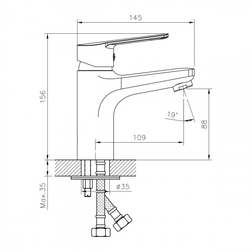 картинка Смеситель для раковины DECOROOM DR22 (DR22011) от магазина Сантехстрой
