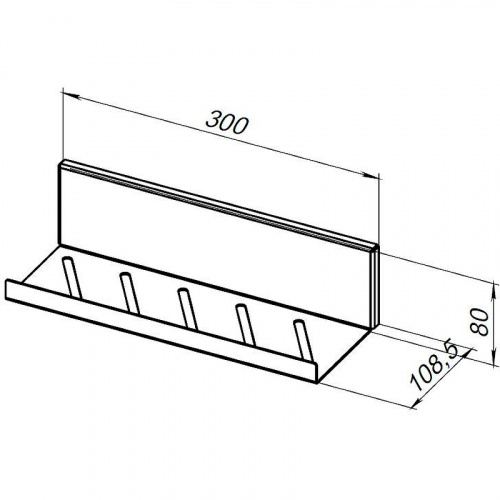 картинка Металлическая полка Aquanet Магнум 30 302236 Белая матовая от магазина Сантехстрой