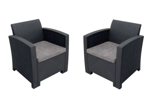 картинка B:Rattan Комплект мебели Arizona Set Max, антрацит (на 5 персон) от магазина Сантехстрой