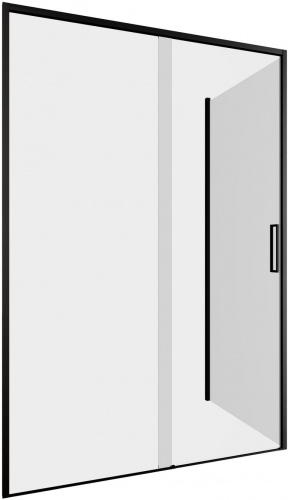 картинка Душевой уголок Aquanet Pleasure Evo 130x90 AE65-130x90-BT профиль черный, прозрачное стекло от магазина Сантехстрой