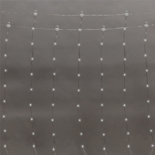 картинка Гирлянда Светодиодный дождь из росы 3х3м,  белый,  USB + пульт управления,  с крючками для крепления NEON-NIGHT от магазина Сантехстрой