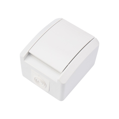 картинка Розетка одноместная INDUSTRIAL IP54 с заземлением,  о/у,  белая KRANZ от магазина Сантехстрой