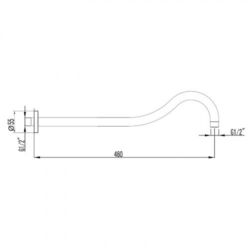 картинка Держатель для верхнего душа Lemark (LM4887B) от магазина Сантехстрой