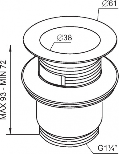 картинка Донный клапан SantecPro (AQ135K) от магазина Сантехстрой