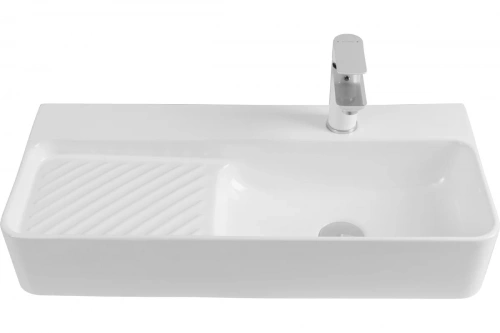 картинка Раковина керамическая подвесная Aquanet COMFORT-4 700x305x130 с отв.под смеситель, белый (326054) 00326054 от магазина Сантехстрой