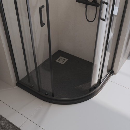картинка Душевой поддон из искусственного камня BelBagno Uno 90x90 TRAY-MR-UNO-R-90-550-35-NERO Черный от магазина Сантехстрой