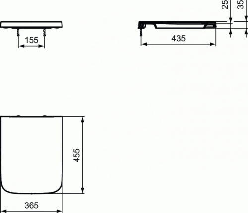 картинка T392701 BLEND CUBE Сиденье и крышка стандарт, тип wrapover, дюропласт, легкосъемное (шарниры Easy Take Off), с функцией плавного закрытия от магазина Сантехстрой