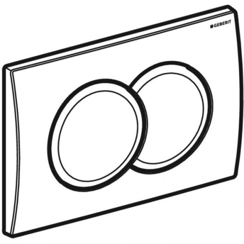 картинка 115.107.11.1 Смывная клавиша Geberit Delta01, для двойного смыва: Альпийский белый от магазина Сантехстрой