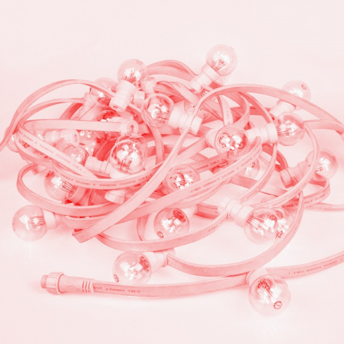 картинка Набор Белт-Лайт 10 м,  белый каучук,  30 ламп,  цвет Красный,  IP65, соединяется от магазина Сантехстрой