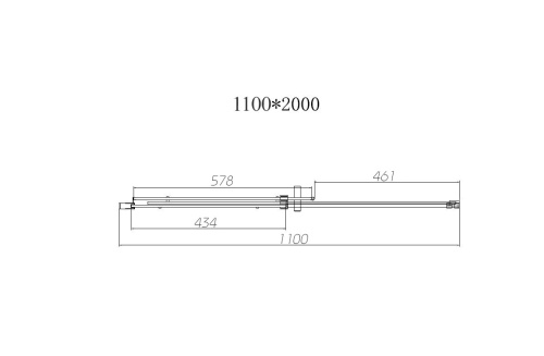 картинка Душевая дверь Dice VDS-4D110CLGM, 1100, вороненая сталь, стекло прозрачное от магазина Сантехстрой