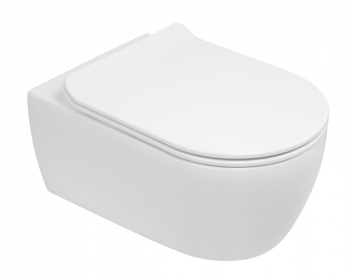 картинка Унитаз SSWW CT2039V (545*360*330) подвесной БЕЗОБОДКОВЫЙ с тонкой крышкой, 1 место от магазина Сантехстрой