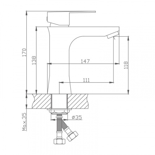 картинка Смеситель для раковины Haiba (HB10802) от магазина Сантехстрой