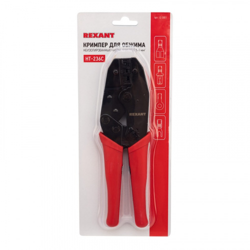 картинка Кримпер REXANT HT-236C для обжима автоклемм неизолированных 0.5-6.0 мм² от магазина Сантехстрой