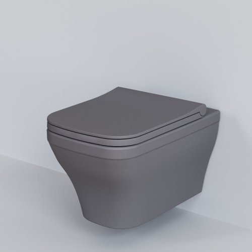 картинка Сиденье д/унитаза Ambassador Benefit 202T20301S (тонкое) СЕРОЕ МАТОВОЕ от магазина Сантехстрой