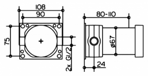 картинка Cкрытая монтажная часть Keuco Ixmo 59541000070 для смесителя от магазина Сантехстрой