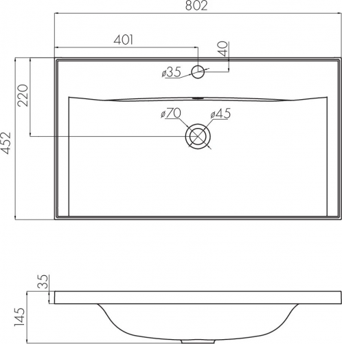 картинка Раковина накладная Айрис 80 1A722931AG010 белая от магазина Сантехстрой