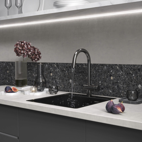 картинка Кухонная мойка Reflexion Iseo RX2246BL оружейная сталь от магазина Сантехстрой