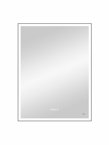картинка Зеркало Reflection Ghost с LED подсветкой, сенсором и часами 600х800 от магазина Сантехстрой