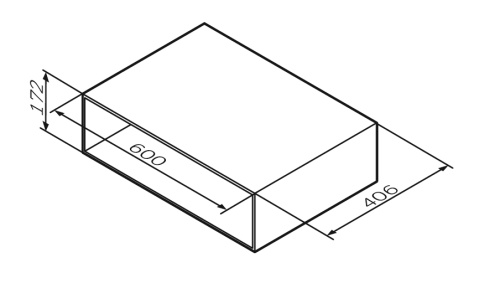 картинка M90OHX0600NF GEM, Open-space для базы, подвесной, 60 см, цвет: орех, текстурированный от магазина Сантехстрой