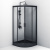 картинка W90G-401-090BT Душевое ограждение Gem 1/4 Rond 90x90 стекло прозрачное, профиль черный матовый, без магазин Сантехстрой являющийся официальным дистрибьютором в России картинка W90G-401-090BT Душевое ограждение Gem 1/4 Rond 90x90 стекло прозрачное, профиль черный матовый, без от магазина Сантехстрой