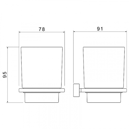 картинка Стакан для зубных щеток Timo Torne  черный (43033/03) от магазина Сантехстрой