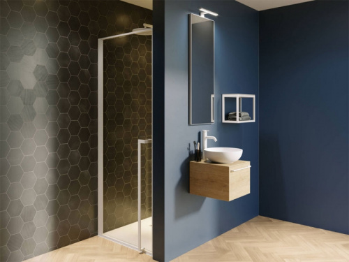 картинка Душевая дверь Riho Lucid GD101 90 G005002121 (GD109B000) профиль Черный стекло прозрачное от магазина Сантехстрой