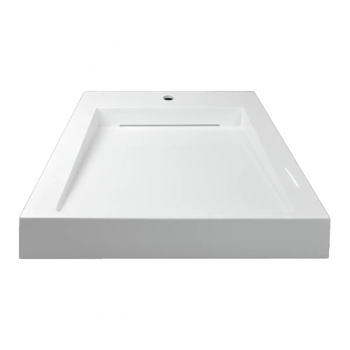 картинка Раковина Azario Domino 600х555х80 литьевой мрамор, сифон в комплекте, белая (CS00082282) от магазина Сантехстрой