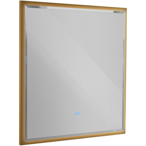 картинка Зеркало Cezares Interni 100 CZR-SPC-INT-1000-900-LED-TCH-WARM-BORO с подсветкой Брашированное золото с сенсорным выключателем и подогревом от магазина Сантехстрой