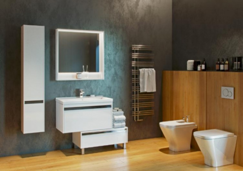 картинка Зеркало AQUATON (Акватон) 1a230402kp010 Белое от магазина Сантехстрой