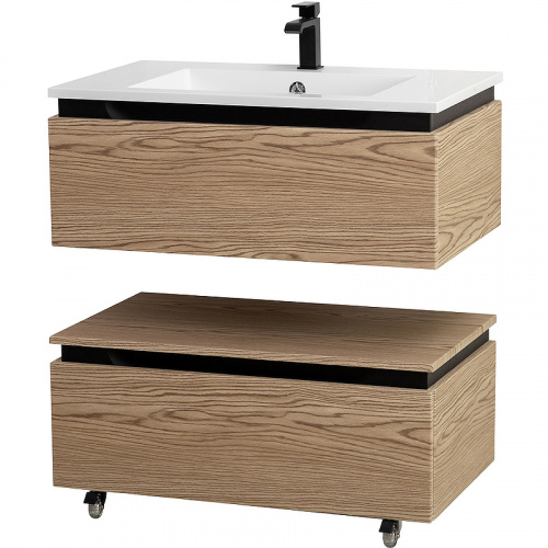 картинка Тумба Cezares Slider 80 SLIDER-800-1C-PI-RT-P Дуб тангент от магазина Сантехстрой