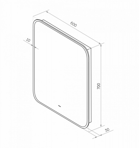 картинка Зеркало с подсветкой "Siena 600x700" AM-Sie-600-700-DS-F от магазина Сантехстрой