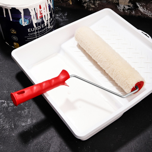 картинка Валик «Натуральный мех» бесшовный,  ворс 12 мм,  ширина ролика 240 мм,  Ø 42 мм,  бюгель 6 мм REXANT от магазина Сантехстрой