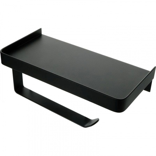 картинка Бумагодержатель с полкой для телефона черный Fixsen Hotel (FX-31011B) от магазина Сантехстрой