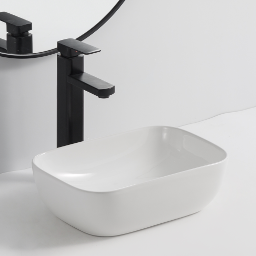 картинка Раковина накладная Oliveeka 9387B на столешницу 455-325 белая от магазина Сантехстрой