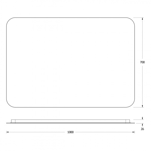 картинка Зеркало с LED-подсветкой 32 W DEFESTO DF 2809SH от магазина Сантехстрой