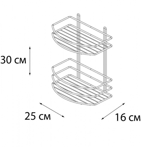 картинка Полка Fixsen овальная двухтажная белая (FX-720W-2) от магазина Сантехстрой