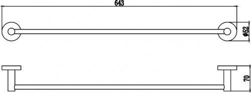 картинка Держатель для полотенец прямой 60 см Savol 87 (S-608724) от магазина Сантехстрой