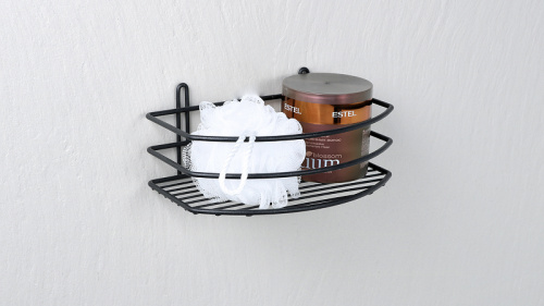 картинка Полка Fixsen овальная одноэтажная черная (FX-720B-1) от магазина Сантехстрой