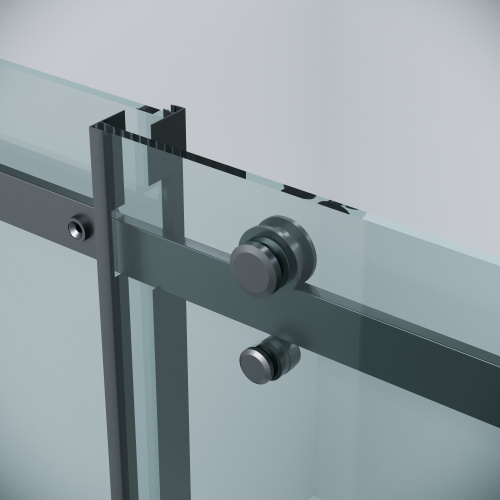 картинка Душевое ограждение Grossman Classic 100.K33.04.100.21.00-200.K33.04.80.21.00 (100х80х195) раздвижная,черный матовый,стекло прозрачное,2 места от магазина Сантехстрой